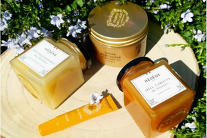 un lot de produits alimentaires et soins au miel