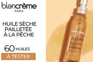 huile sèche pailletée de Blancrème