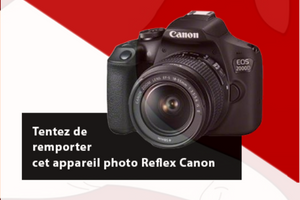 appareil photo Reflex Canon 2000D à gagner