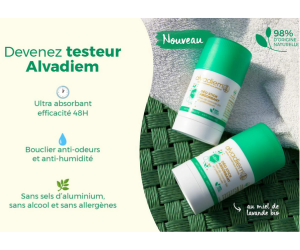déodorant Stick Absorbant au miel de lavande bio Alvadiem