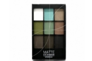 palette de 9 fards à paupières vert mat D'Donna