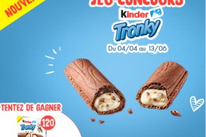 un paquet de biscuits Kinder Tronky à gagner