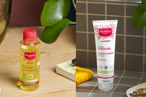 une crème ou une huile vergetures de Mustela à tester