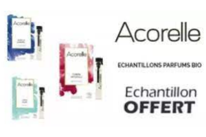 échantillons de parfums Acorelle offerts