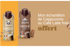 un échantillon de cappuccino ou café latte frais Columbus Candia