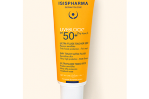 fluide solaire Uveblock Dry Touch SPF50+ d'Isispharma