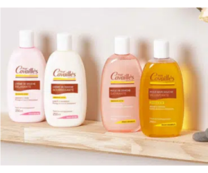 routine d’huiles et crèmes de douche Cavaillès