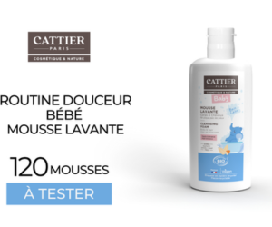 mousse lavante routine Douceur Bébé de Cattier