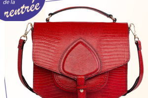 un sac Emelyne imprimé lézard rouge à gagner