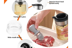 bouteille à huile avec pinceau