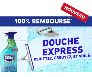 remboursement 100% sur spray douche Express Antikal