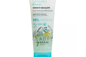 exfoliant doux visage et décolleté Lady Green