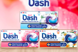 une boîte de lessive Dash Pods Extra Fraîcheur