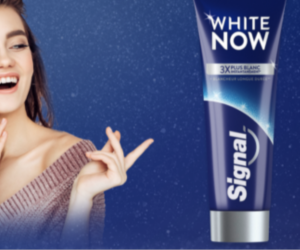 Signal un lot de dentifrices et brosses à dents