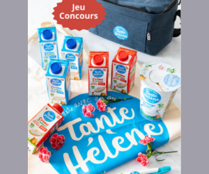 un lot de produits laitiers Tante Hélène
