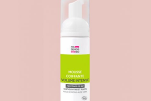 une mousse coiffante Volume intense de Mademoiselle bio