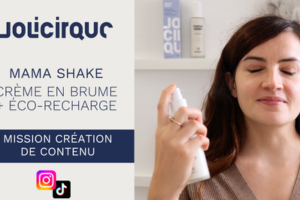 crème en brume Mama Shake et son eco-recharge de Jolicirque