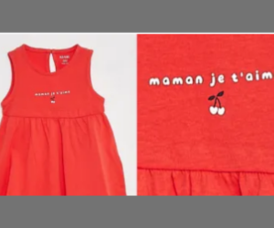 robe à bretelles avec imprimé rouge de Kiabi