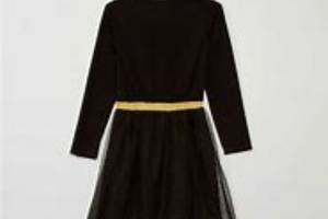 robe fille noire à volants de Kiabi