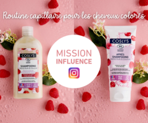 routine cheveux colorés de Coslys