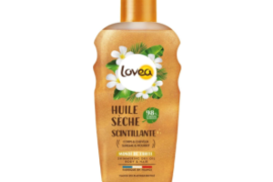 huile sèche scintillante corps et cheveux Lovea