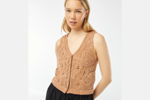 gilet sans manches en crochet Kiabi