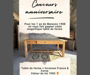 table de ferme Madeleine