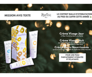 coffret bulle d’hydratation Marilou Bio