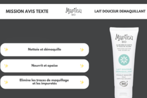 lait démaquillant douceur de Marilou Bio