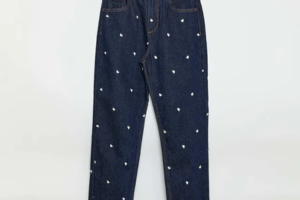 pantalon droit en denim Kiabi pour petite fille